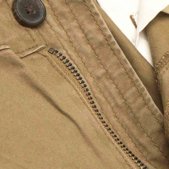 OLGYN Men’s Slim Fit  Khaki Flat Front Chino Pant - Picture 4 of 5